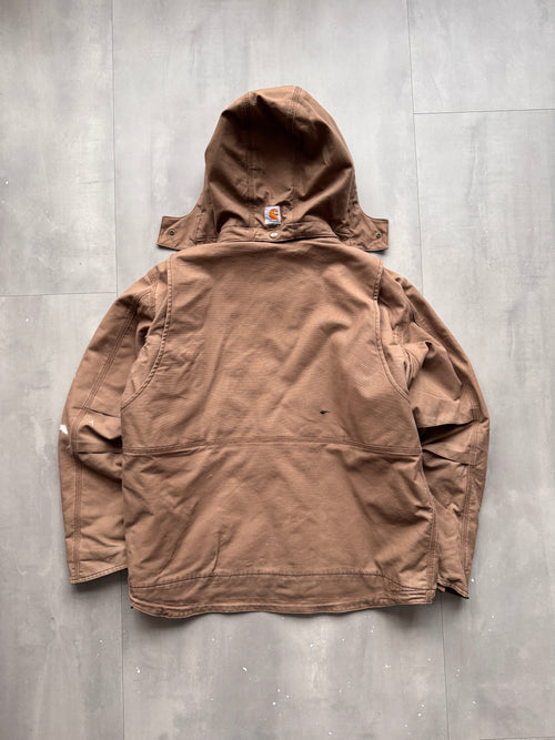VINTAGE CARHARTT BROWN FULLSWING WORK JACKET - L