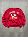 VINTAGE NFL KANSAS CITY CHIEFS RED SWEATER - M