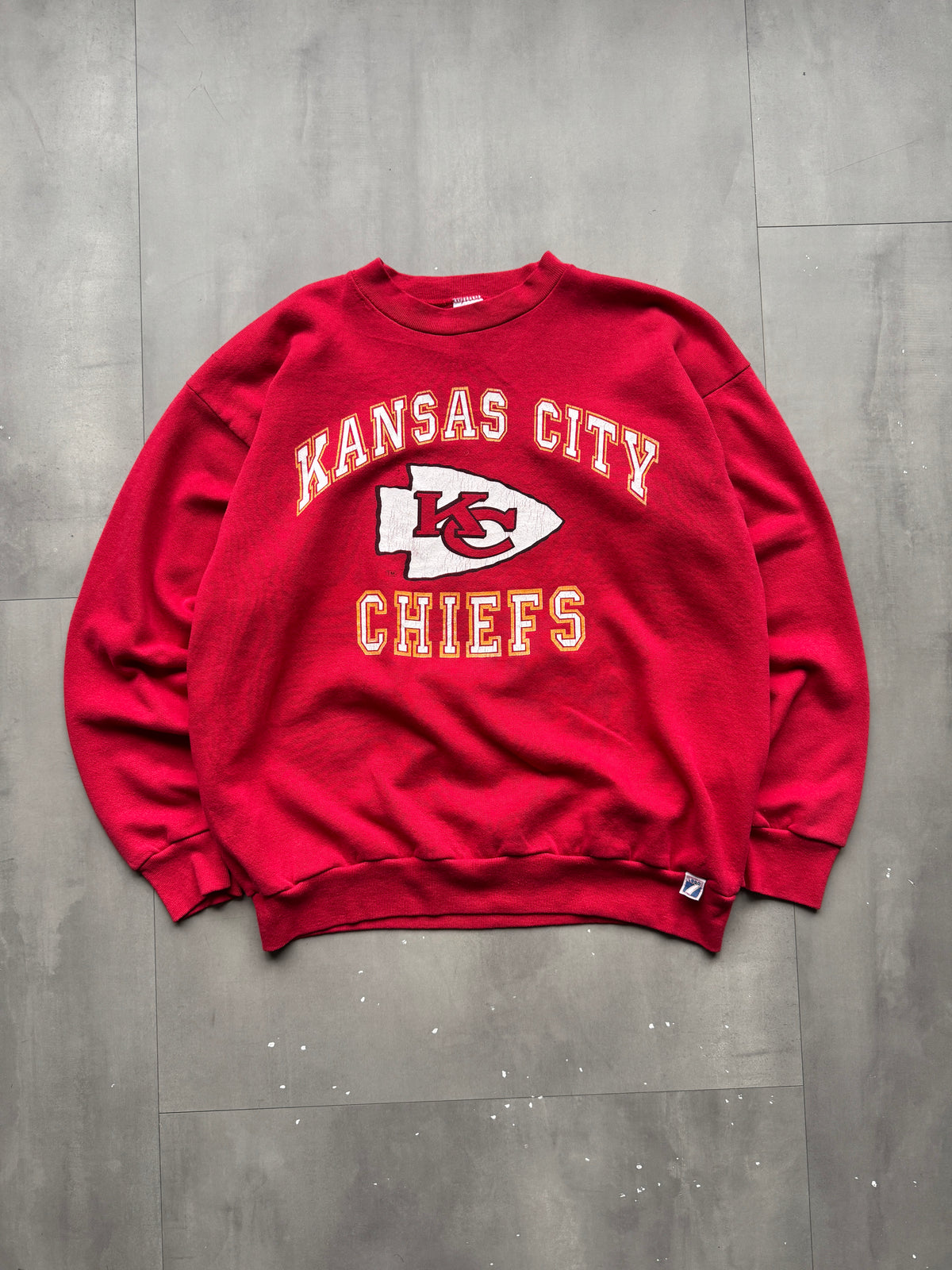 VINTAGE NFL KANSAS CITY CHIEFS RED SWEATER - M