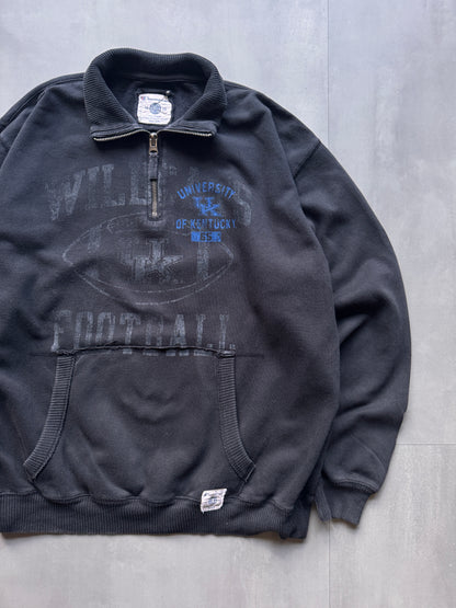 VINTAGE CHAMPION UNIVERSITY OF KENTUCKY BLACK 1/4 ZIP SWEATER - L