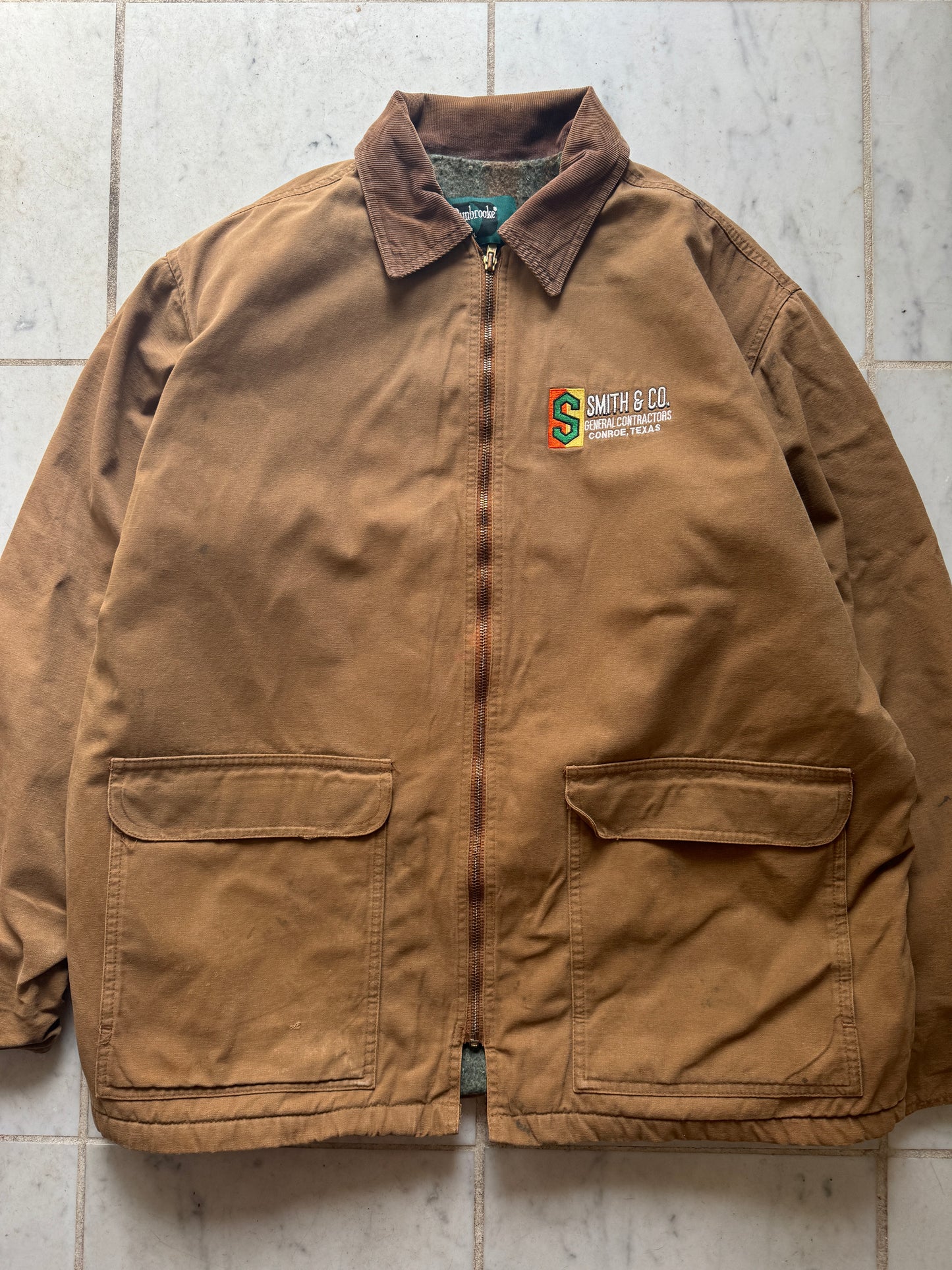 DUNBROOKE TAN CHORE JACKET - LARGE