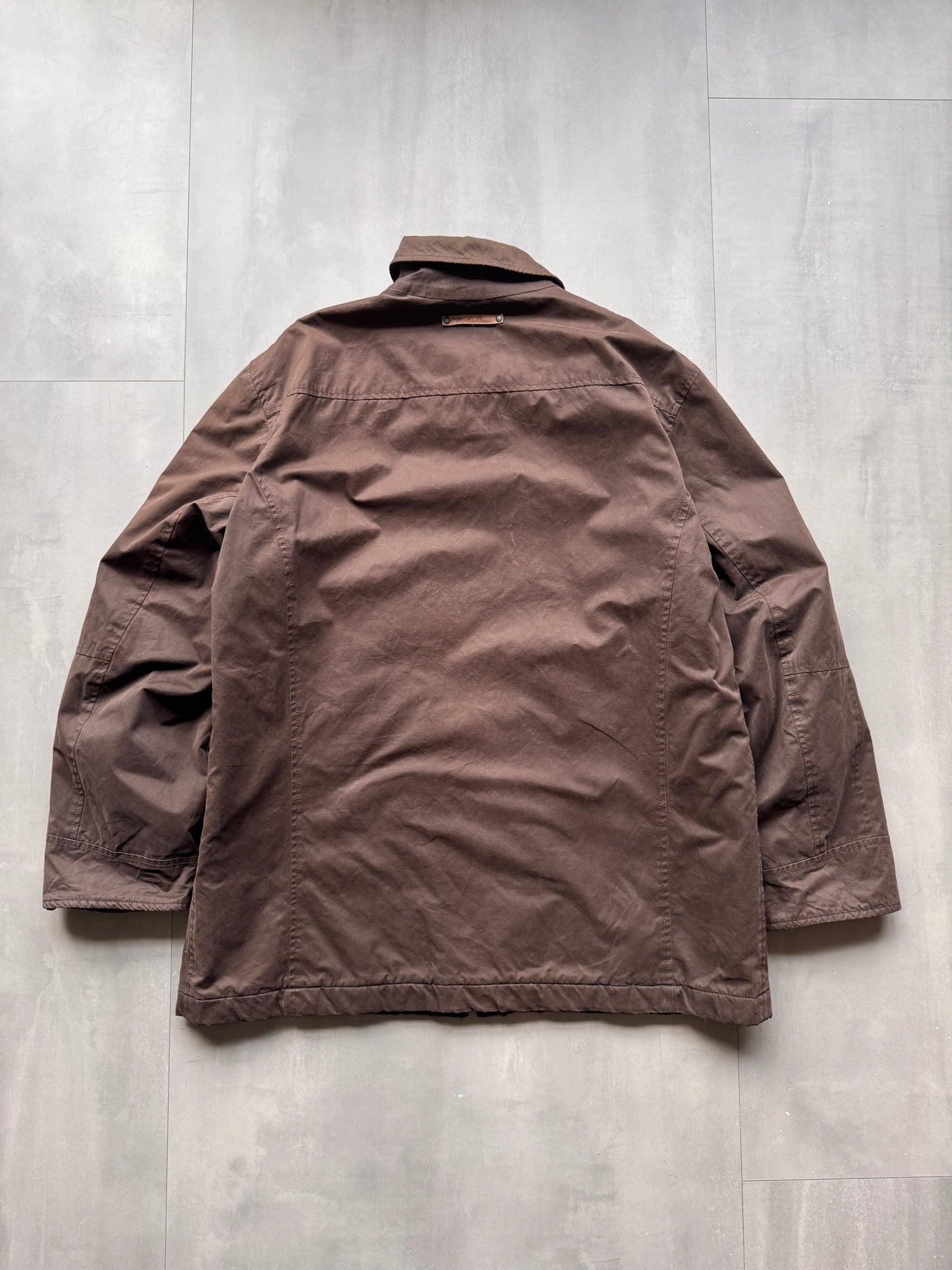 VINTAGE MARLBORO CLASSICS BROWN TRENCHCOAT - L