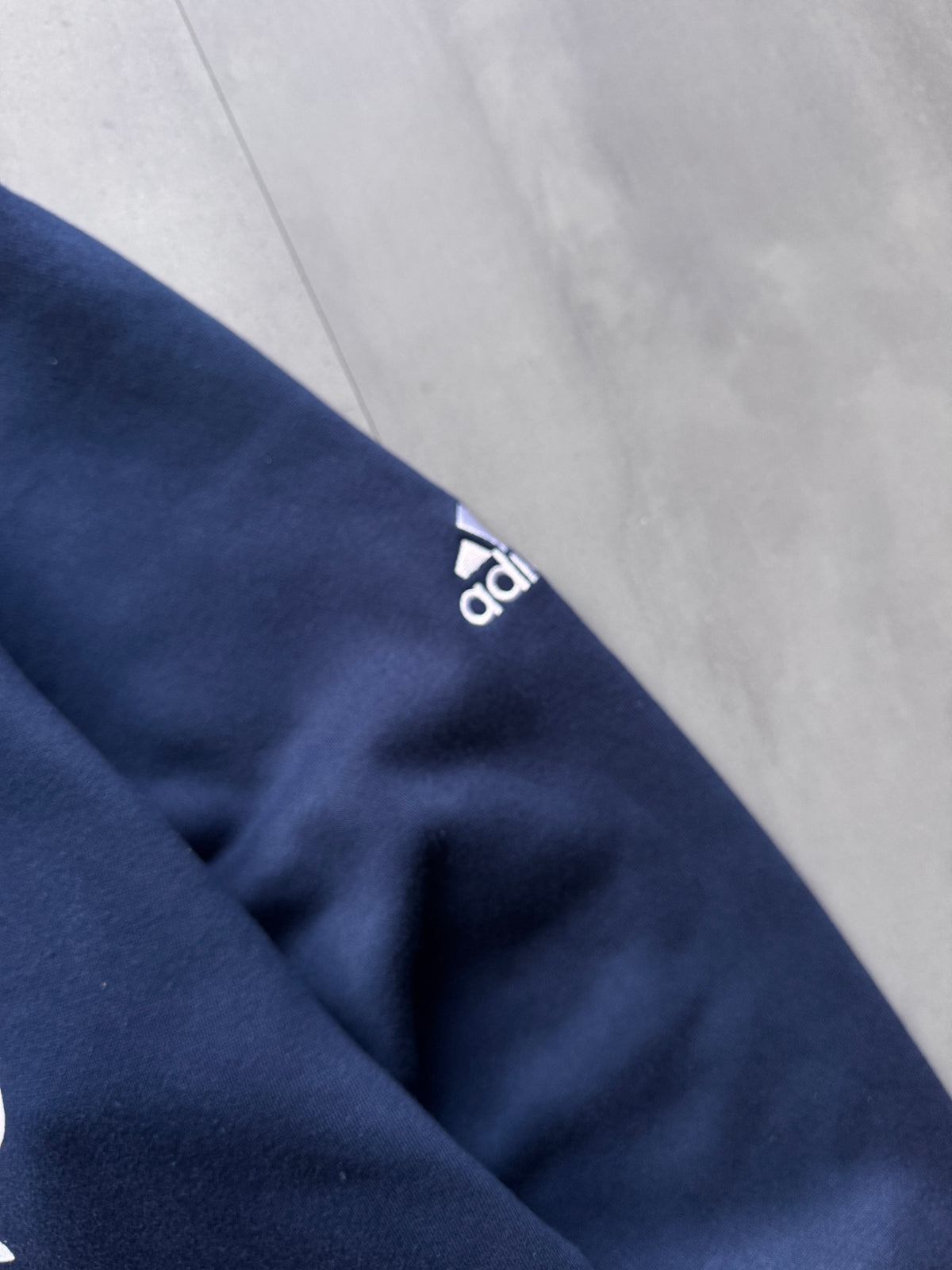 VINTAGE ADIDAS VITERBO SOCCER NAVY HOODIE - L