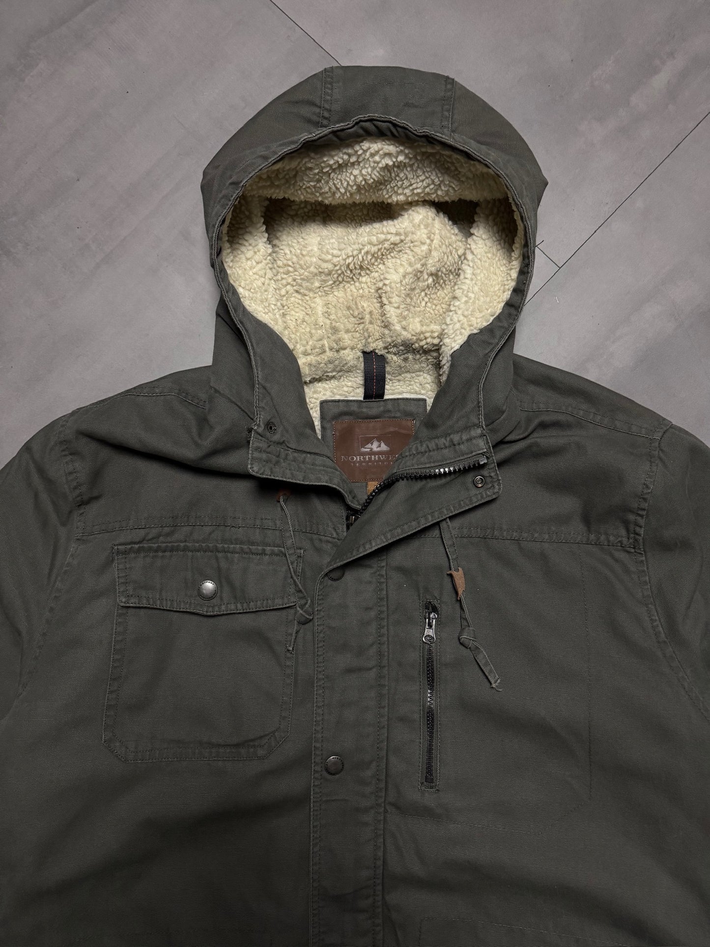 NORTHWESTERN GREY/GREEN PARKA JACKET - XLARGE/XXLARGE