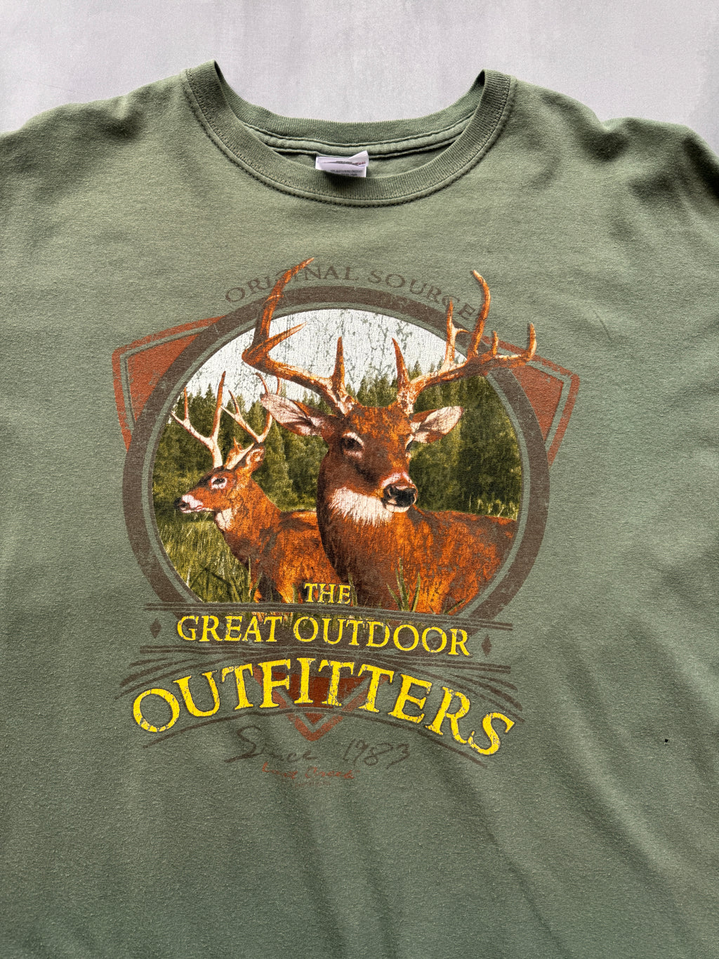 VINTAGE THE GREAT OUTDOOR GREEN TEE - XL