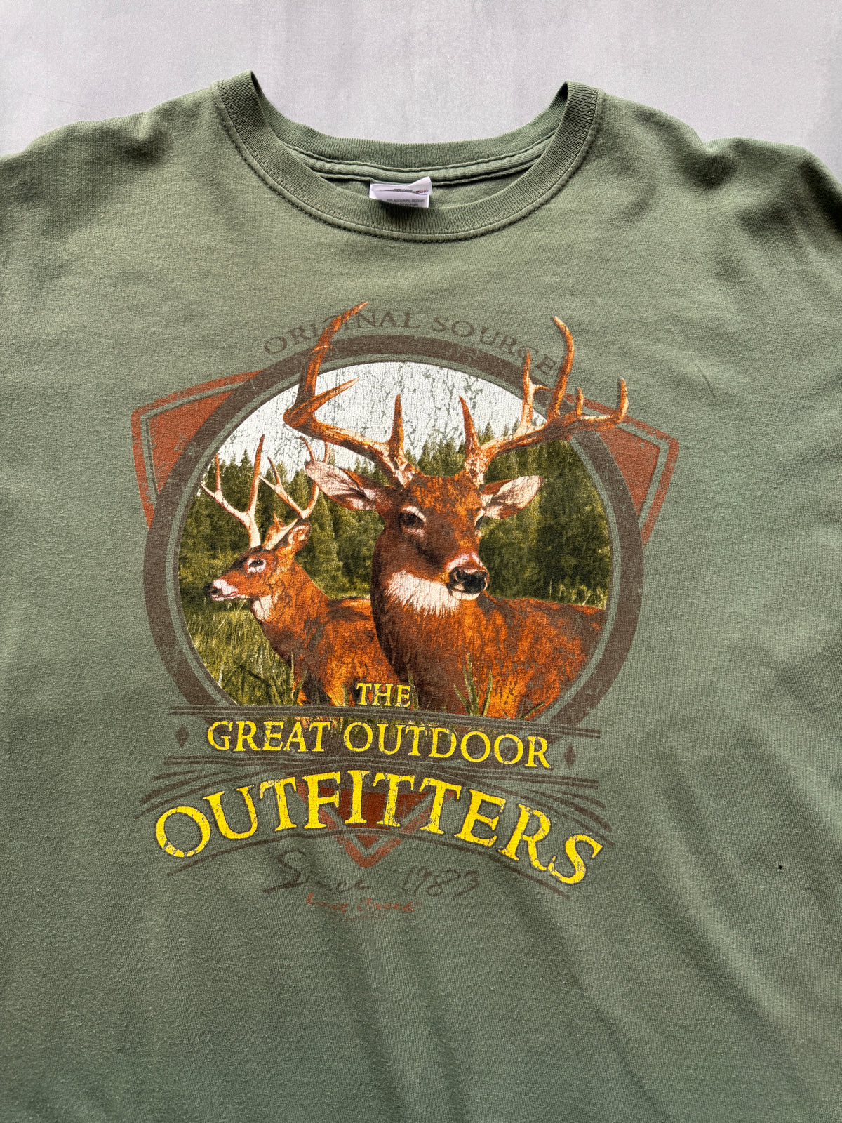VINTAGE THE GREAT OUTDOOR GREEN TEE - XL