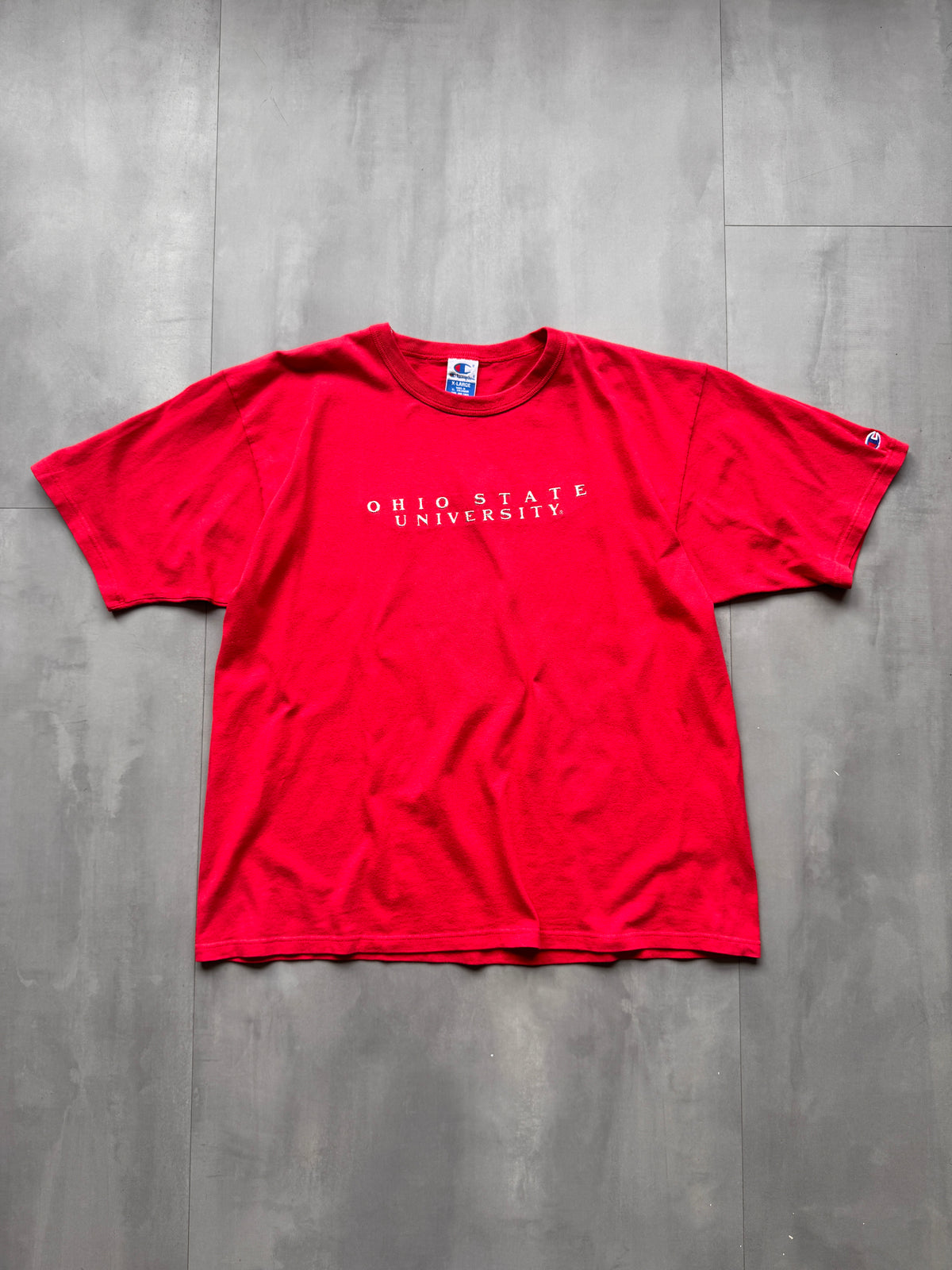 VINTAGE CHAMPION OHIO STATE RED TEE - XL