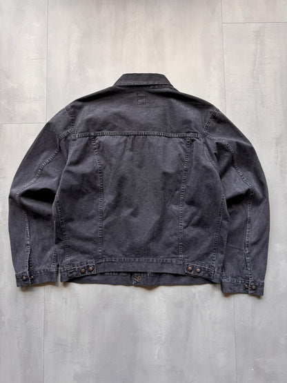 VINTAGE DIESEL BLACK DENIM JACKET - L