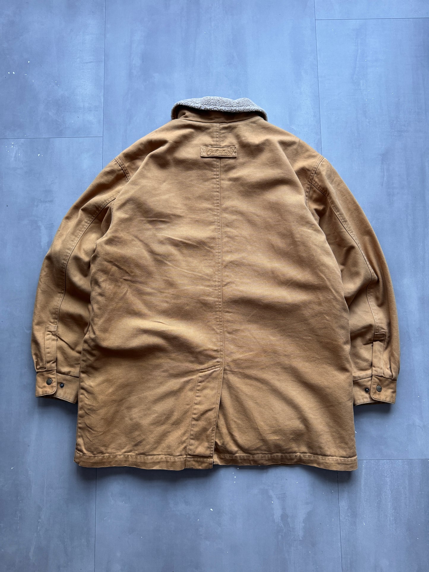 VINTAGE CABELA'S TAN SHERPA LINED ARCTIC JACKET - XXL