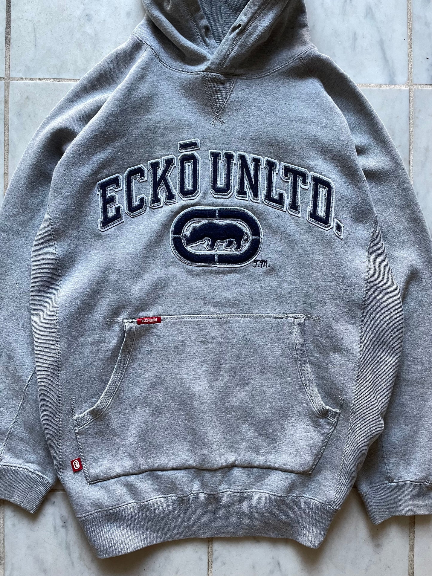 ECKO UNLTD. GREY HOODIE - XLARGE