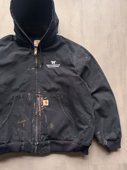 VINTAGE CARHARTT BLACK ACTIVE JACKET - XL