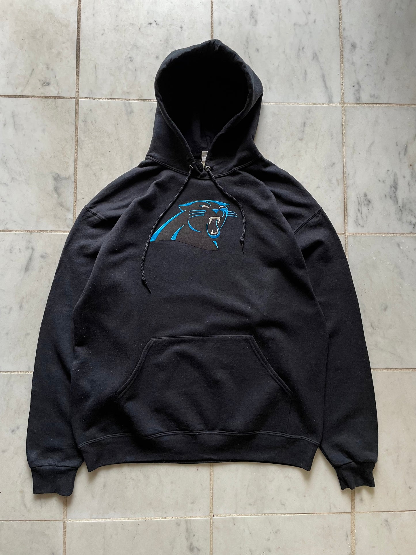 NFL CAROLINA PANTHERS BLACK HOODIE - LARGE