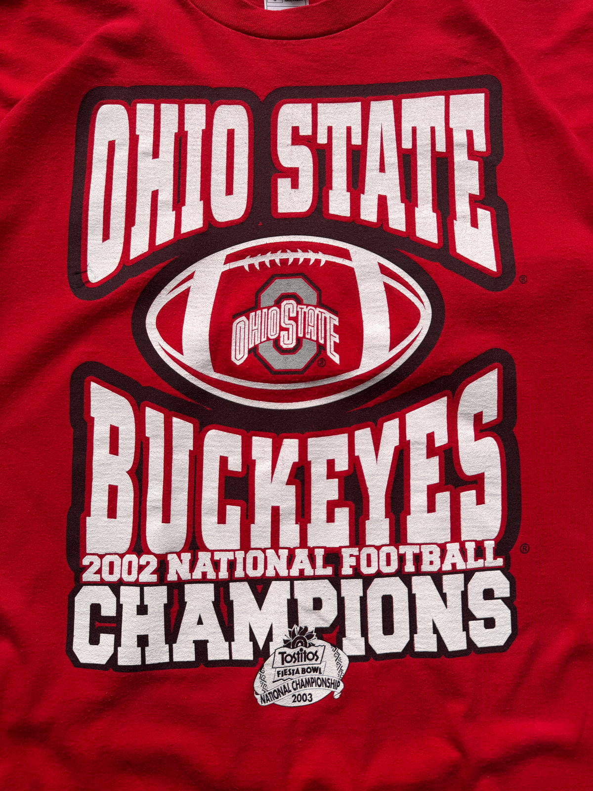 VINTAGE OHIO STATE CHAMPIONS RED TEE - M