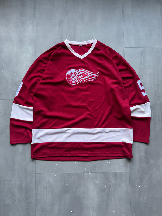 VINTAGE NHL DETROIT RED WINGS GORDIE HOWE RED JERSEY - XXL