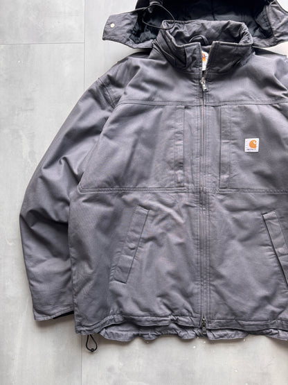 VINTAGE CARHARTT GREY FULLSWING WORK JACKET - XL