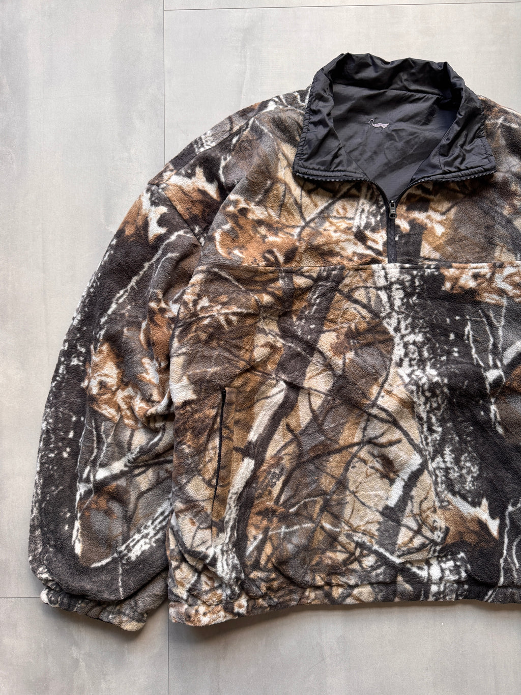 VINTAGE REALTREE DUXBAK 1/4 ZIP FLEECE JACKET - XLARGE