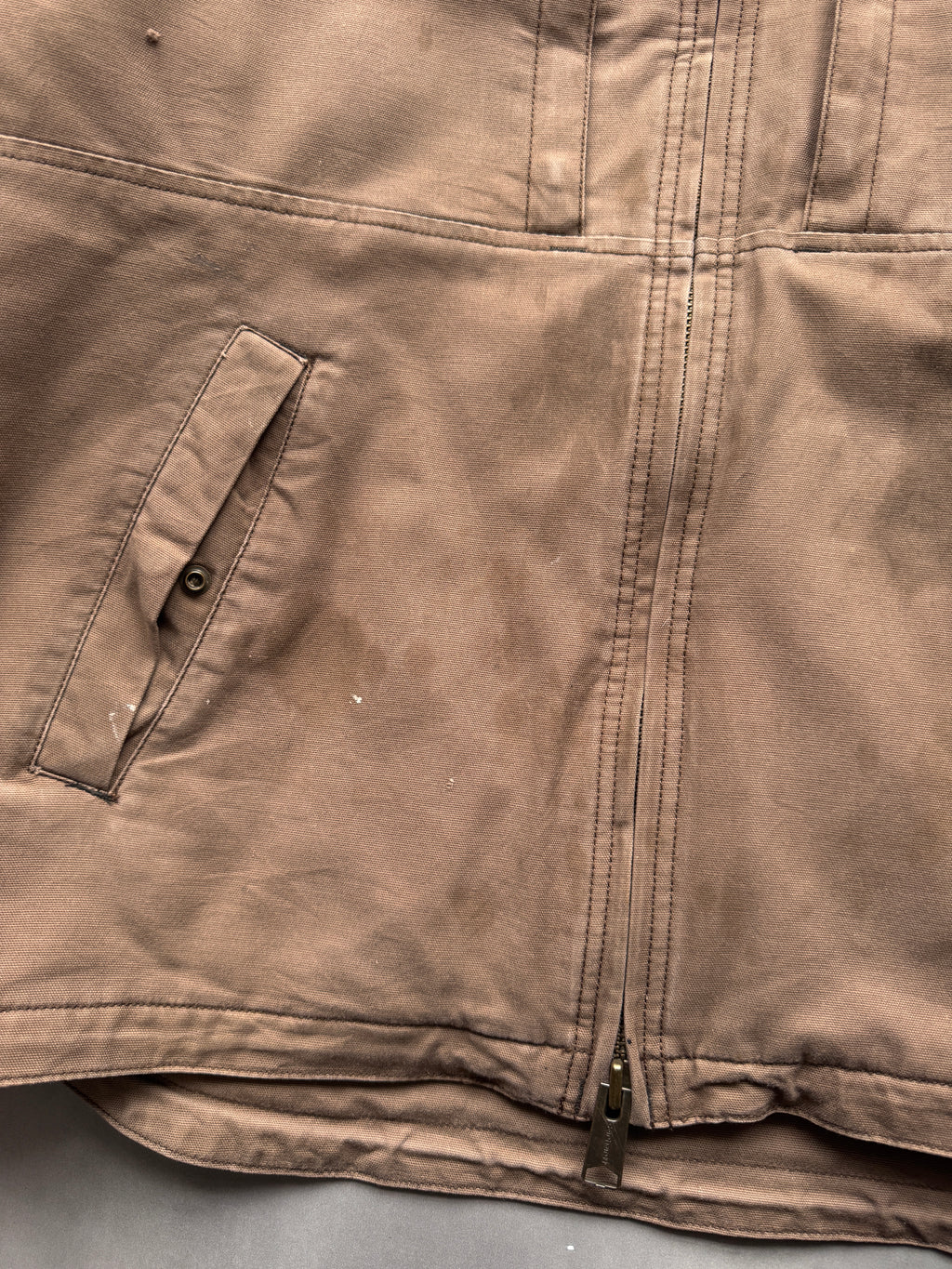 VINTAGE CARHARTT BROWN FULLSWING WORK JACKET - L