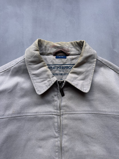 VINTAGE WEATHERPROOF CREAM TRUCKER JACKET - L