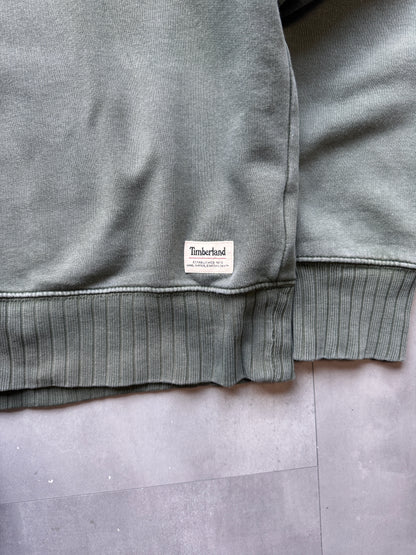 VINTAGE TIMBERLAND GREEN FADED SWEATER - LARGE