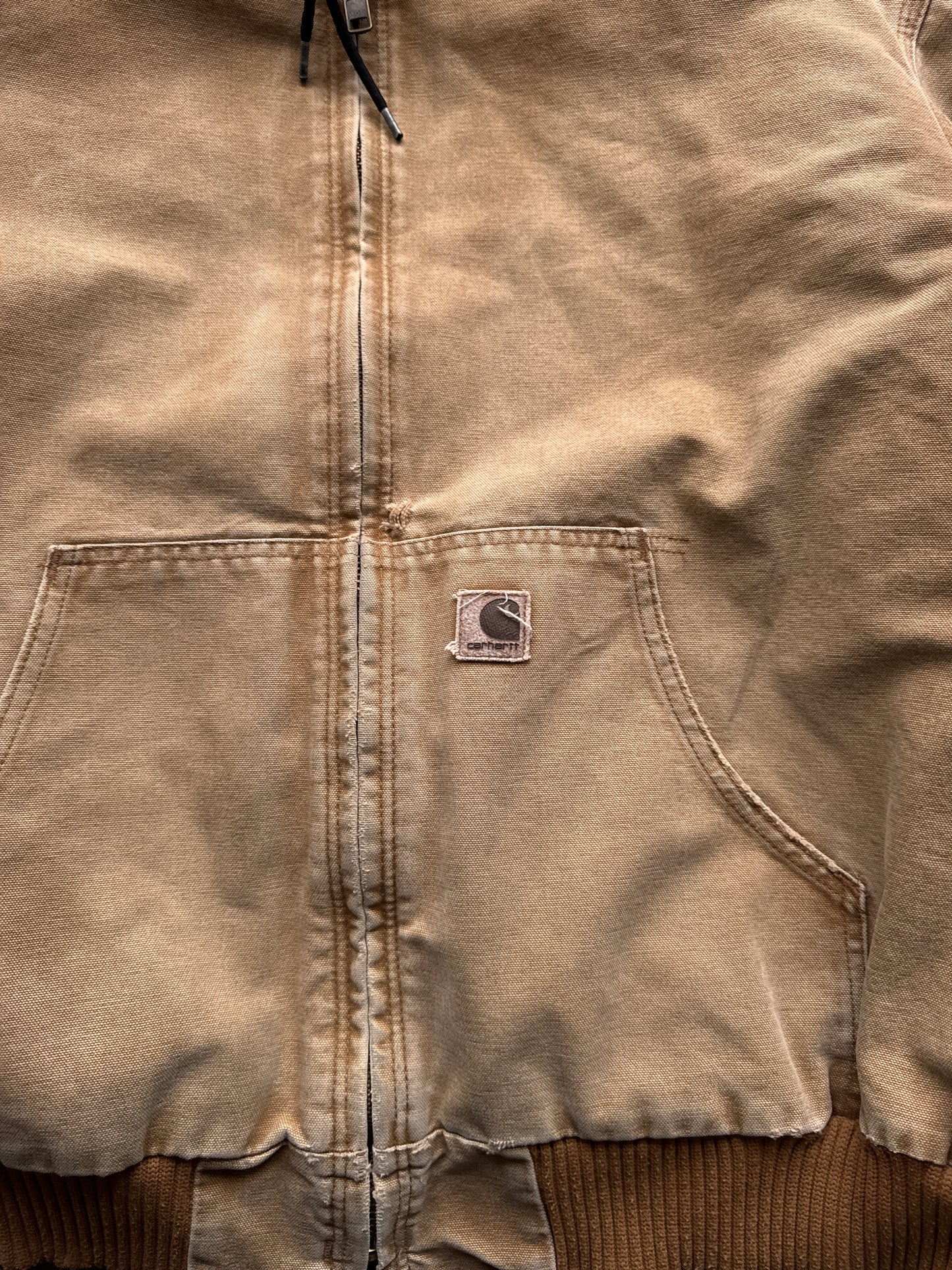 VINTAGE CARHARTT TAN FADED ACTIVE JACKET - XL