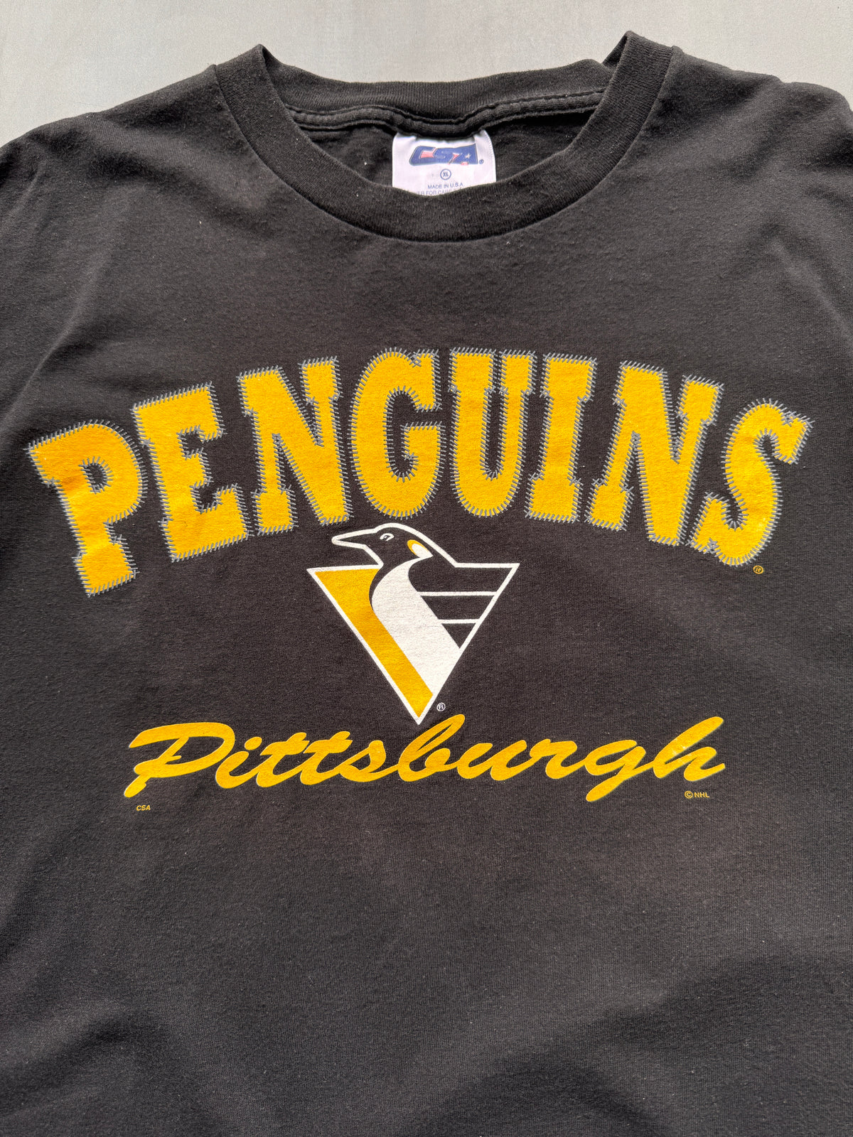 VINTAGE NHL PENGUINS PITTSBURGH BLACK TEE - XL