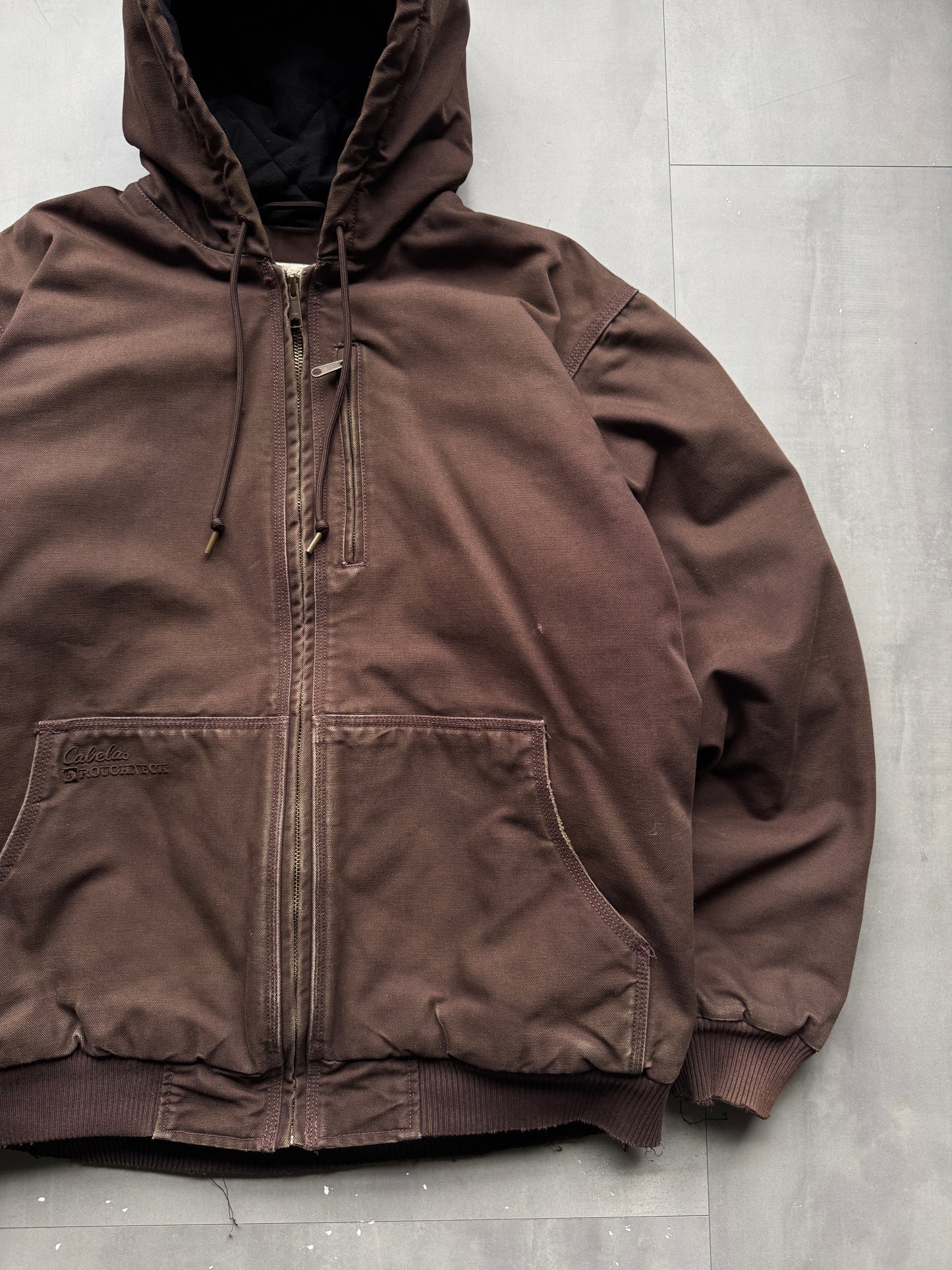 VINTAGE CABELA'S DARK BROWN ACTIVE JACKET - XL