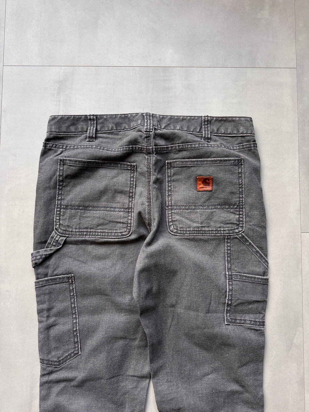 VINTAGE CARHARTT DOUBLE KNEE GREY CARPENTER PANTS - 30