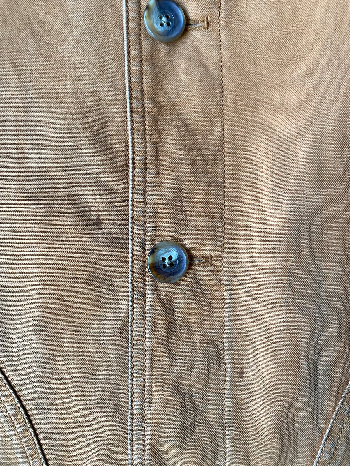 VINTAGE IZOD TAN WORKWEAR SHIRT - XL