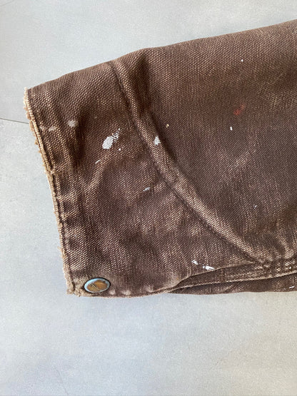 VINTAGE CARHARTT BROWN DETROIT JACKET - L