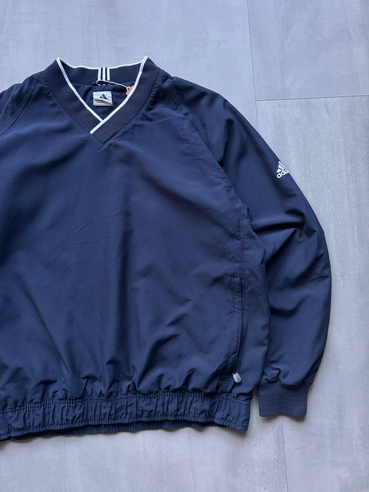 VINTAGE ADIDAS NAVY WINDBREAKER - M