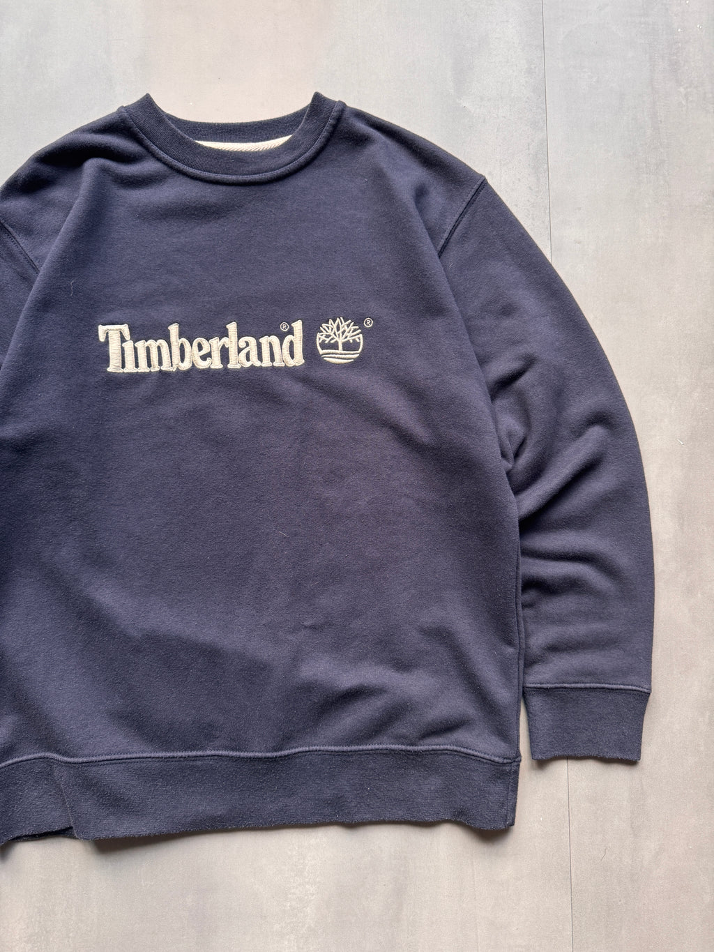 VINTAGE TIMBERLAND NAVY SWEATER - S