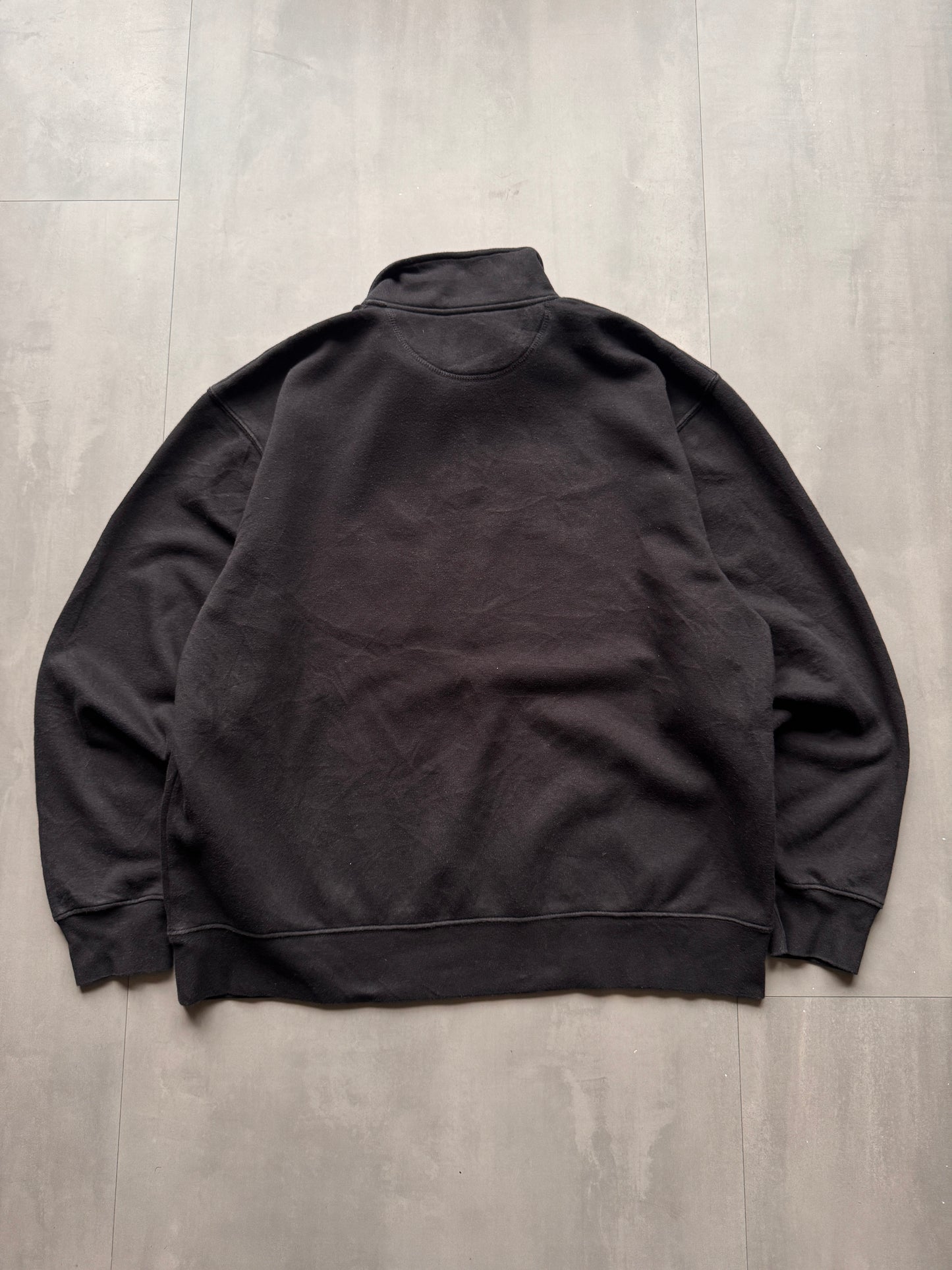 VINTAGE JANSPORT VANDERBILT UNIVERSITY BLACK 1/4 ZIP SWEATER - XL