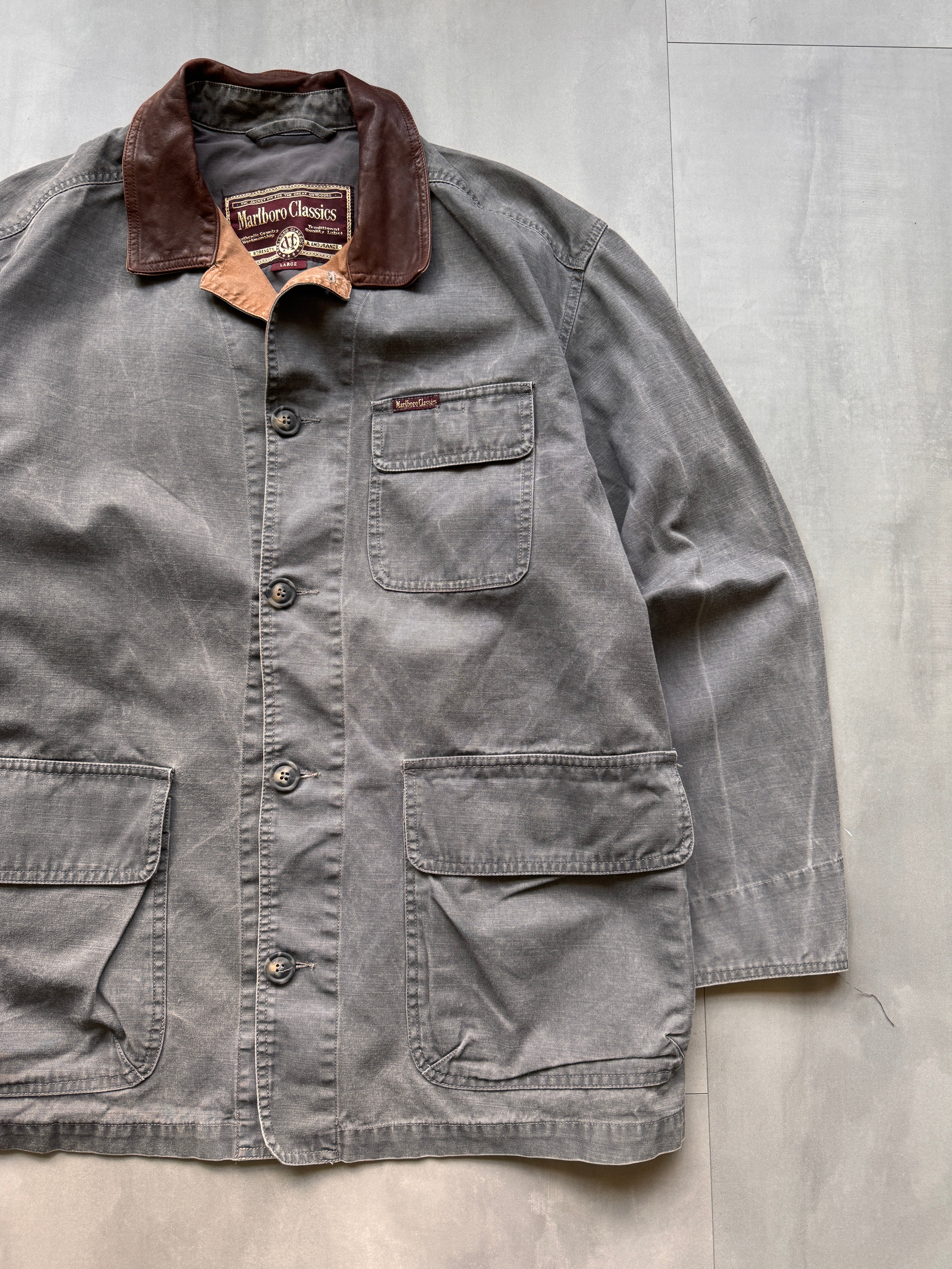 VINTAGE MARLBORO CLASSICS GREY JACKET - L – III. VINTAGE - CURATED