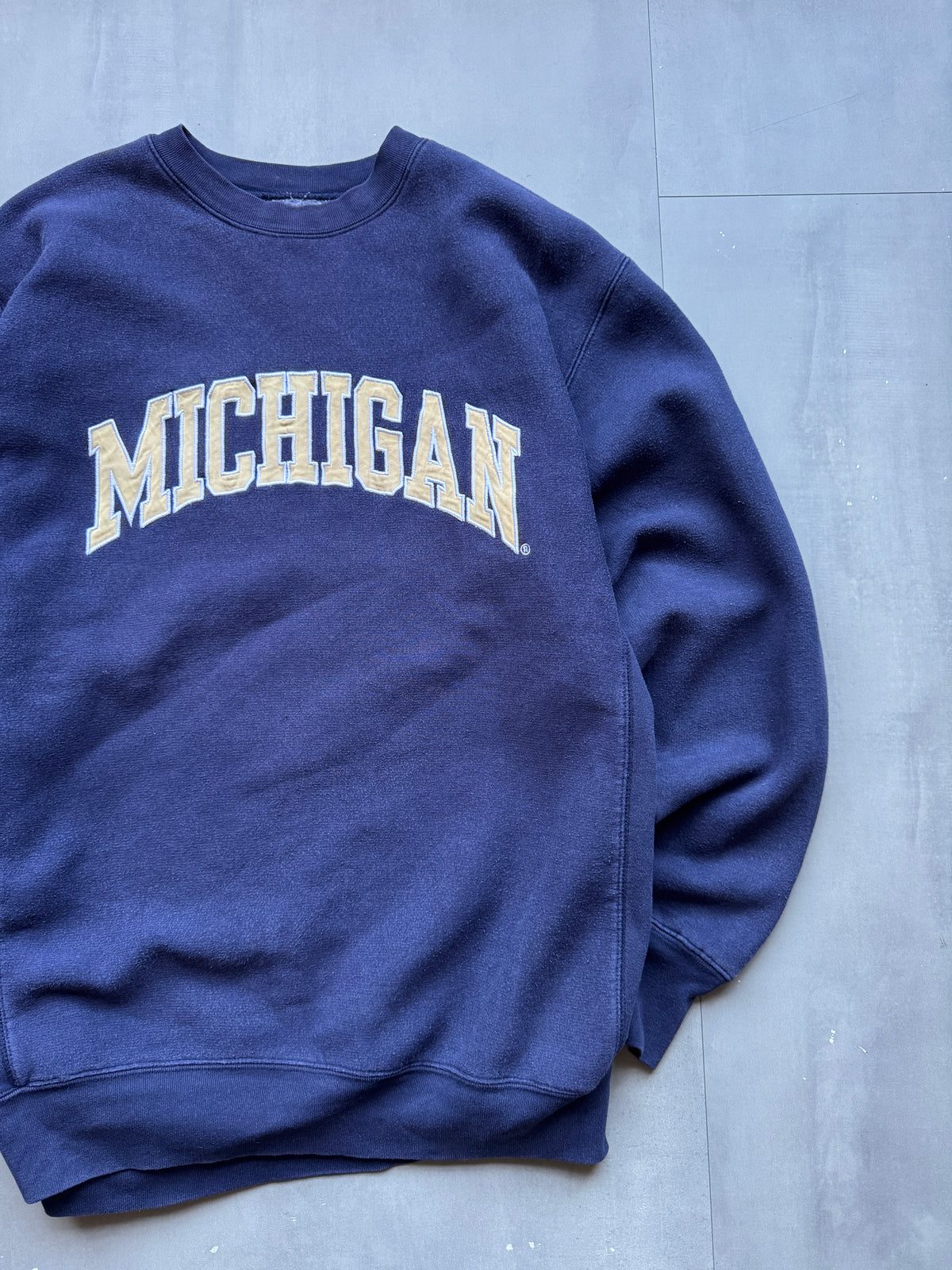 VINTAGE STEVE & BARRY'S MICHIGAN NAVY SWEATER - L