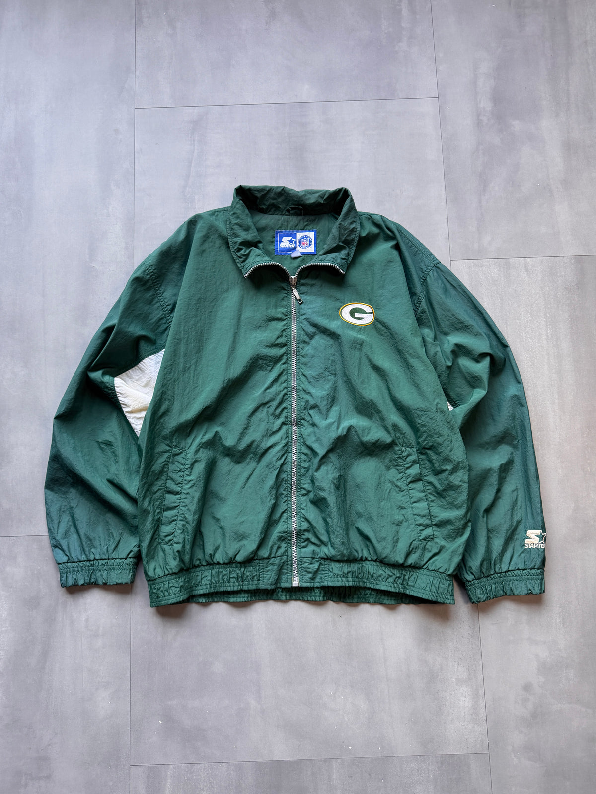 VINTAGE NFL STARTER GREEN BAY PACKERS TRACK JACKET - XL