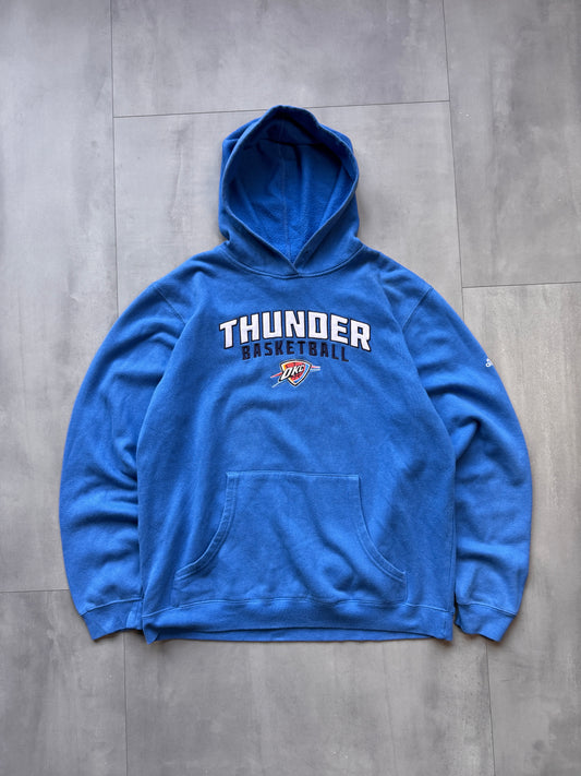 NBA/ADIDAS OKLAHOMA THUNDERERS BLUE HOODIE - MEDIUM/LARGE