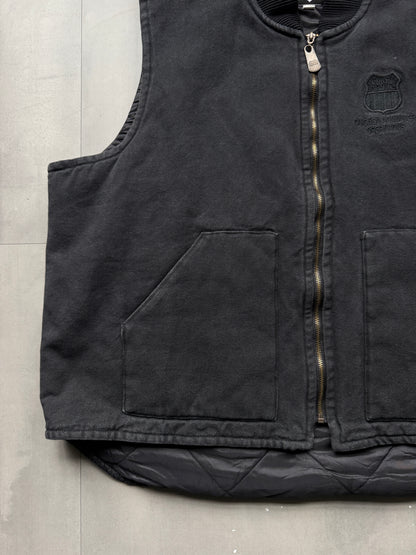 VINTAGE UNION PACIFIC BLACK GILET - XXL