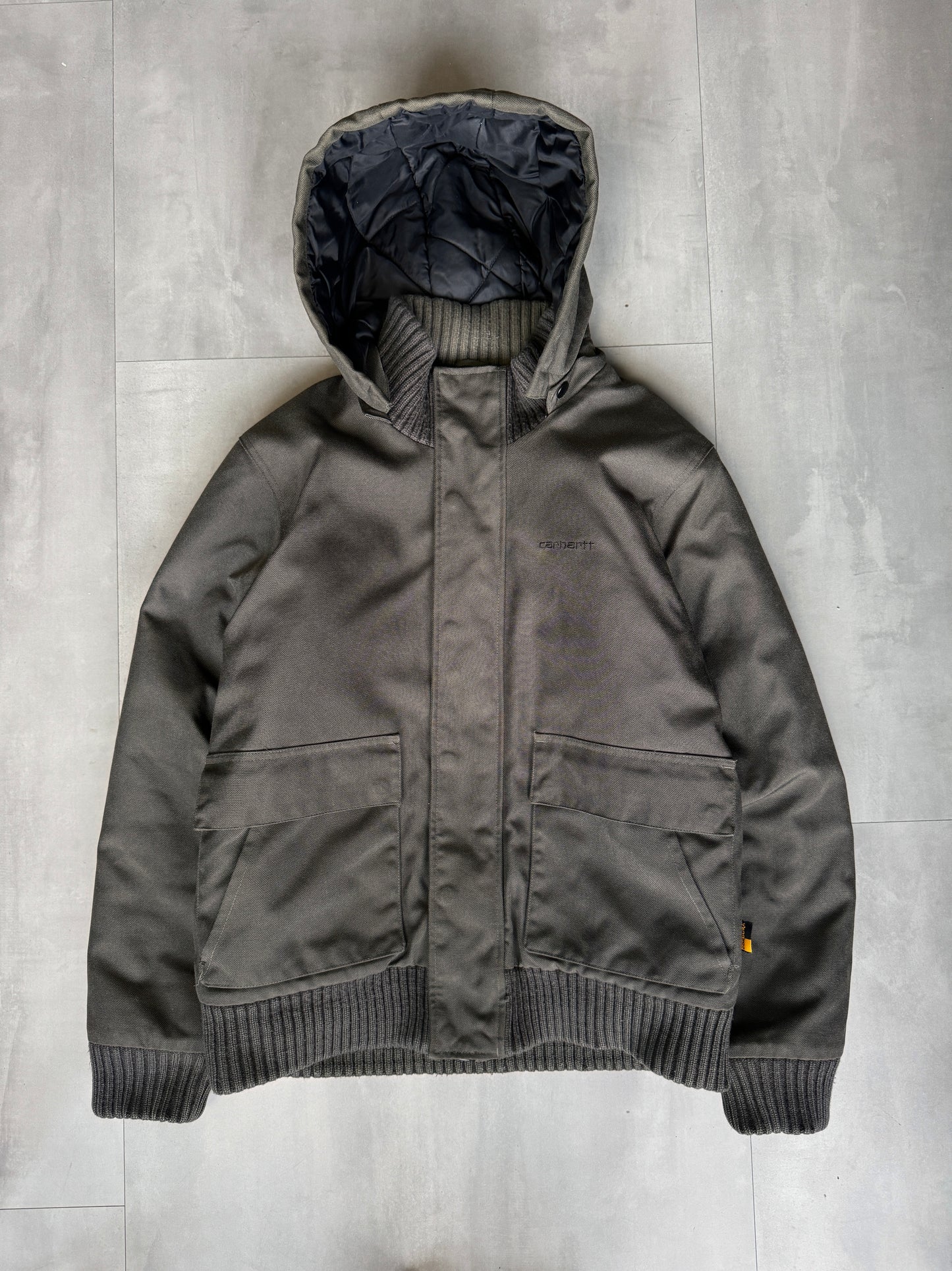 CARHARTT GREY/GREEN WINTER JACKET - MEDIUM/LARGE