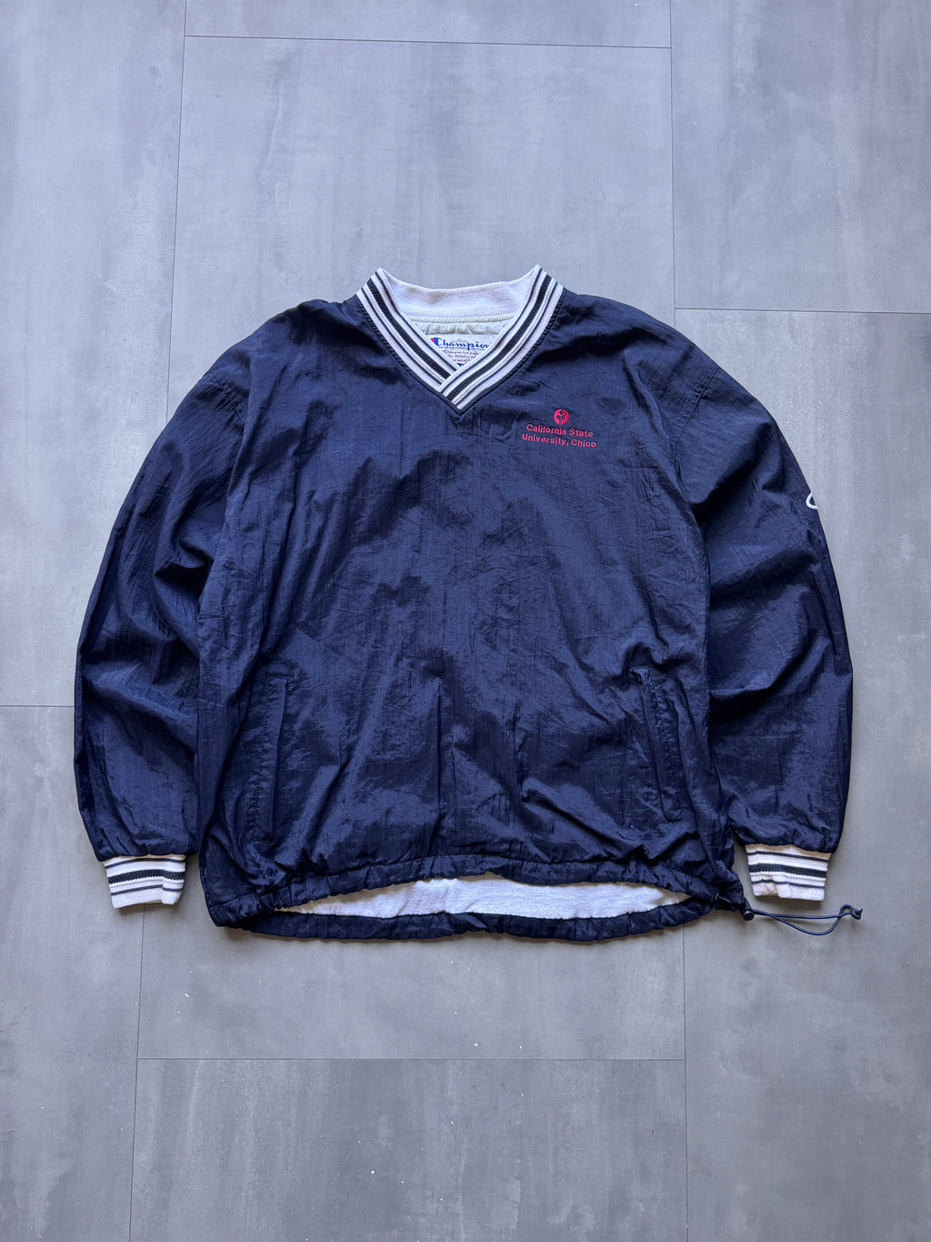 VINTAGE CHAMPION CALIFORNIA STATE UNIVERSITY NAVY WINDBREAKER - XL