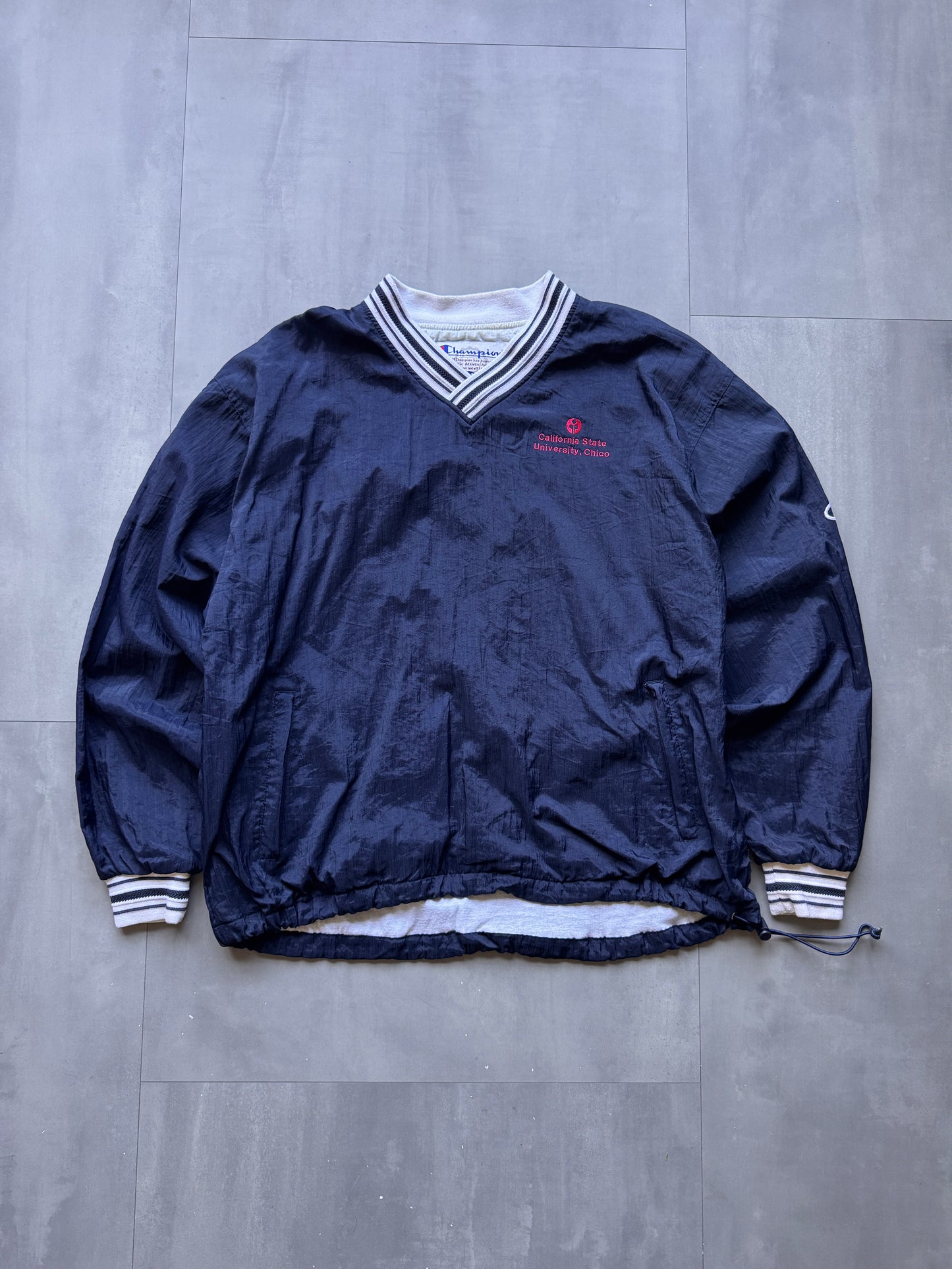 VINTAGE CHAMPION CALIFORNIA STATE UNIVERSITY NAVY WINDBREAKER - XL