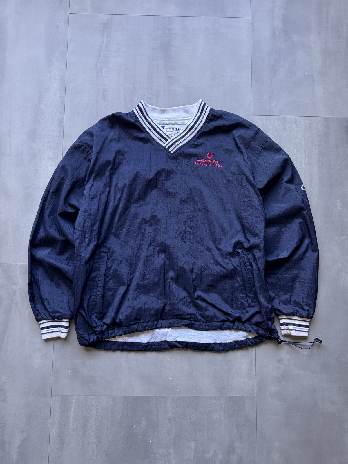 VINTAGE CHAMPION CALIFORNIA STATE UNIVERSITY NAVY WINDBREAKER - XL