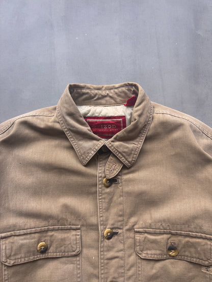 VINTAGE IZOD TAN WORKWEAR SHIRT - XL