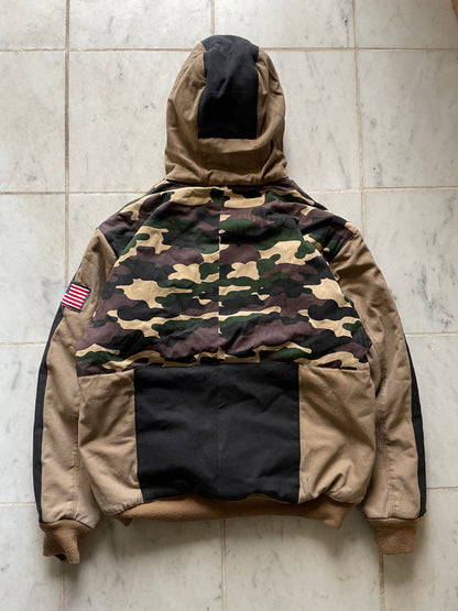 CARHARTT REWORKED MILITARY ACTIVE JACKET - LARGE