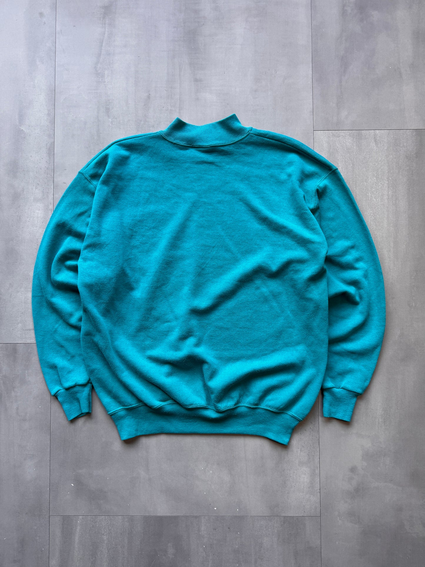 VINTAGE LEE WISCONSIN TEAL SWEATER - LARGE