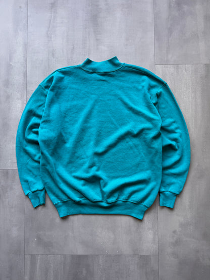 VINTAGE LEE WISCONSIN TEAL SWEATER - LARGE