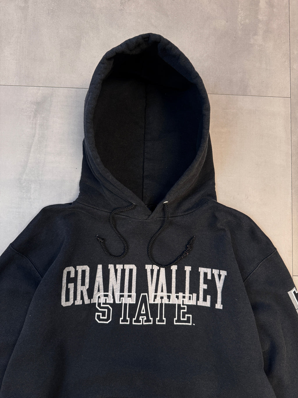 CHAMPION GRAND VALLEY STATE BLACK HOODIE - SMALL