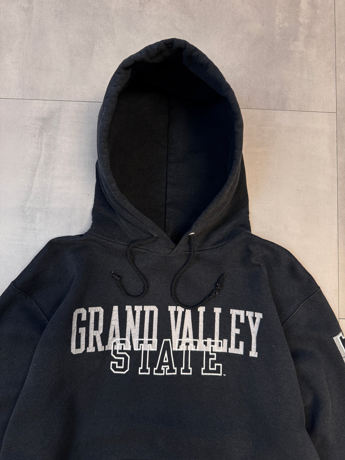 CHAMPION GRAND VALLEY STATE BLACK HOODIE - SMALL