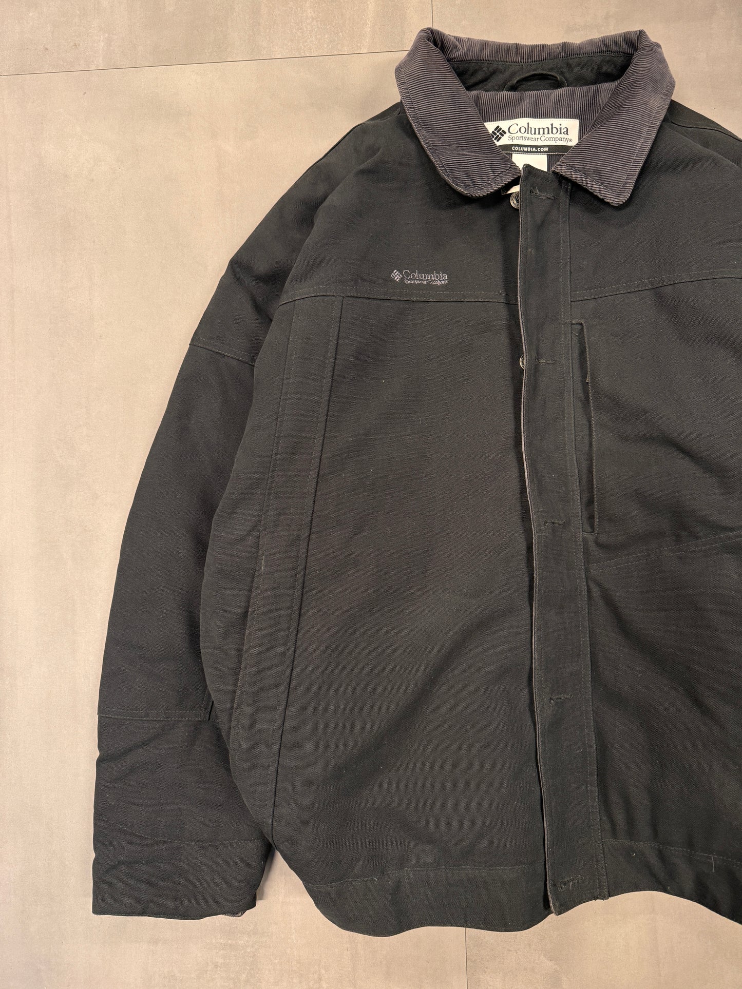 COLUMBIA DARK GREY LINED WORKWEAR JACKET - XXLARGE