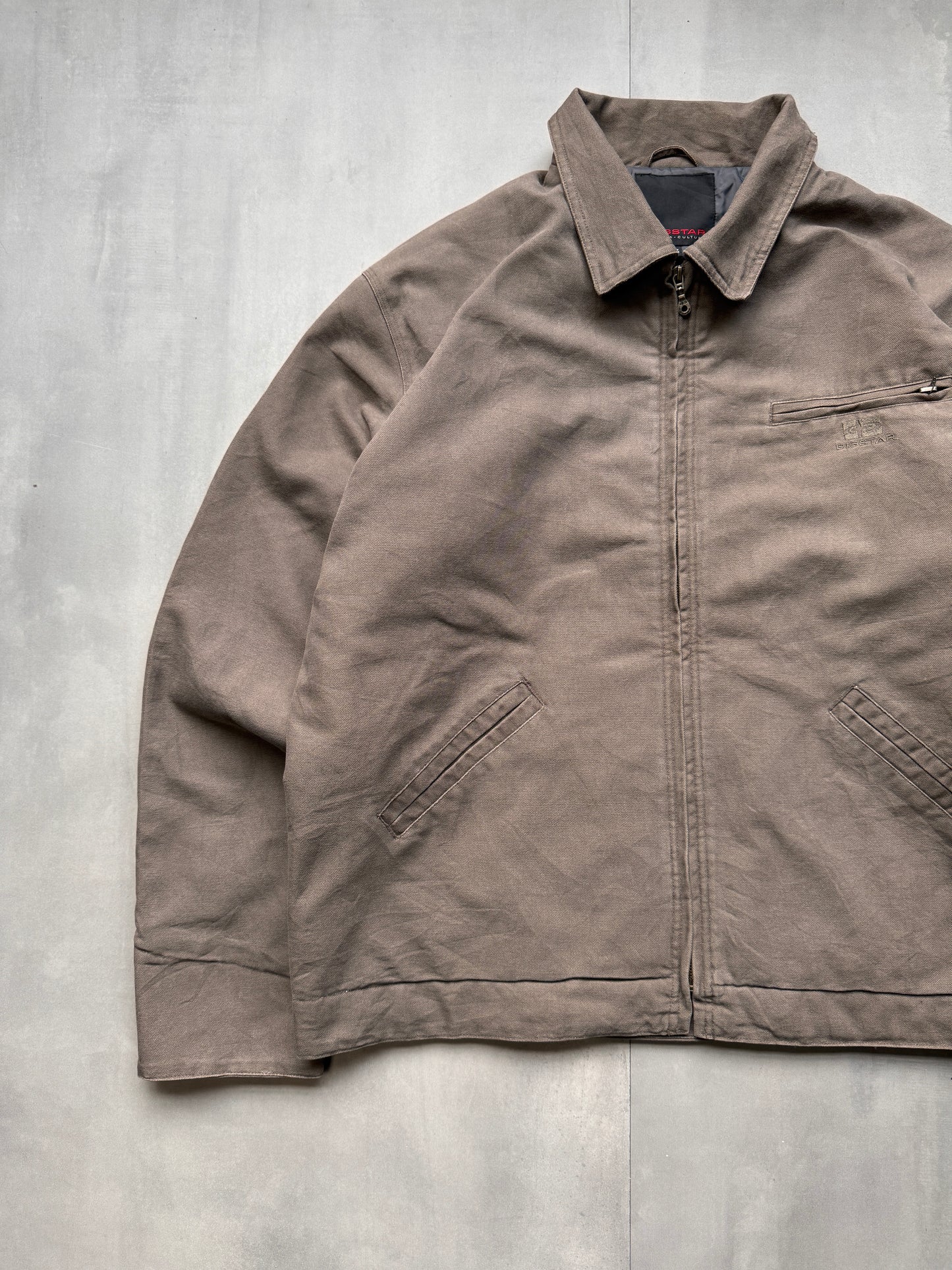 VINTAGE GREY WORK JACKET - XLARGE