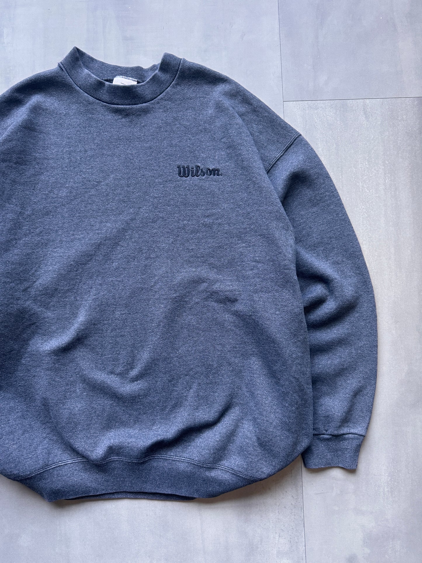 VINTAGE WILSON GREY SWEATER - XLARGE